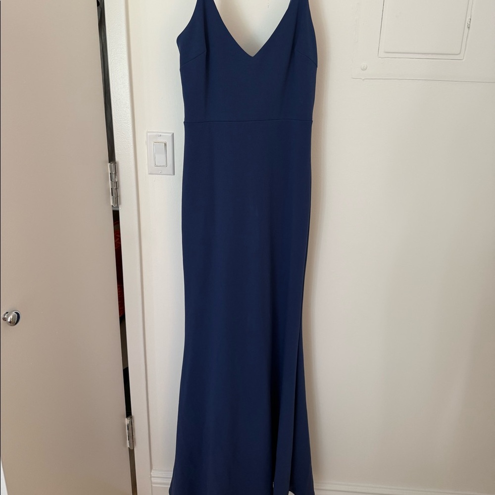 Lulus maxi dress evening gown in dark blue